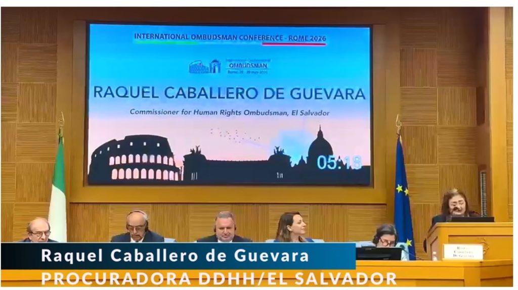 Procuradora ofrece ponencia en Conferencia Internacional del Ombudsman, en Roma